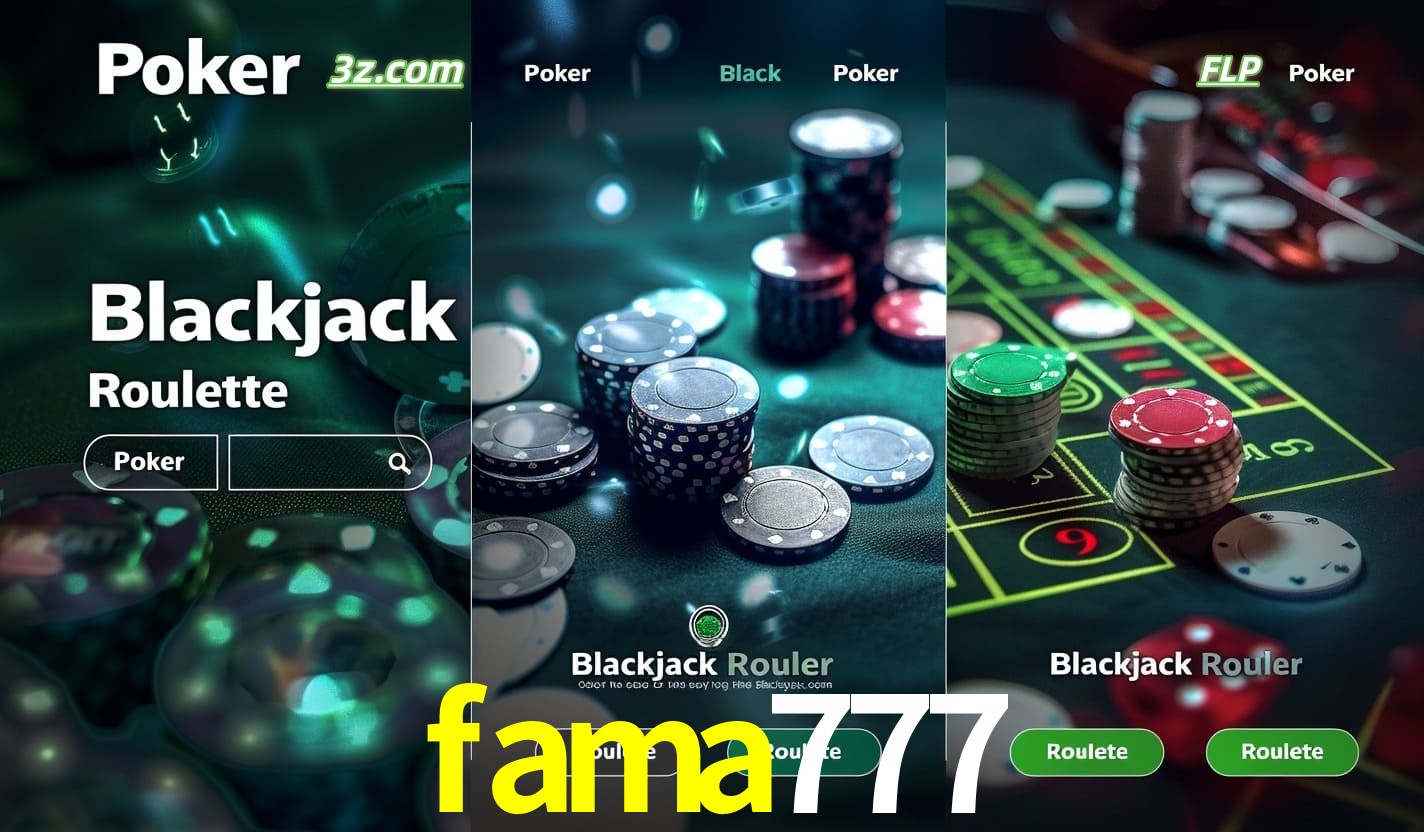 Cassino online fama777 com Poker, Blackjack e Roleta ao vivo para jogadores do Brasil