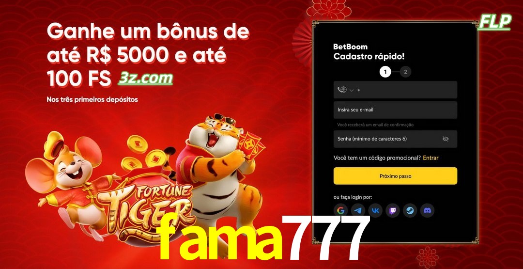 fama777 cassino Brasil bônus de boas-vindas até R$5000 e 100 free spins