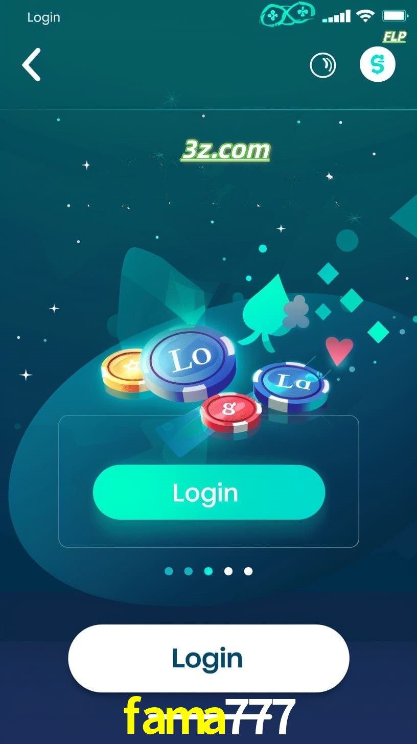 Login no aplicativo de cassino online fama777 Brasil com bônus de boas-vindas