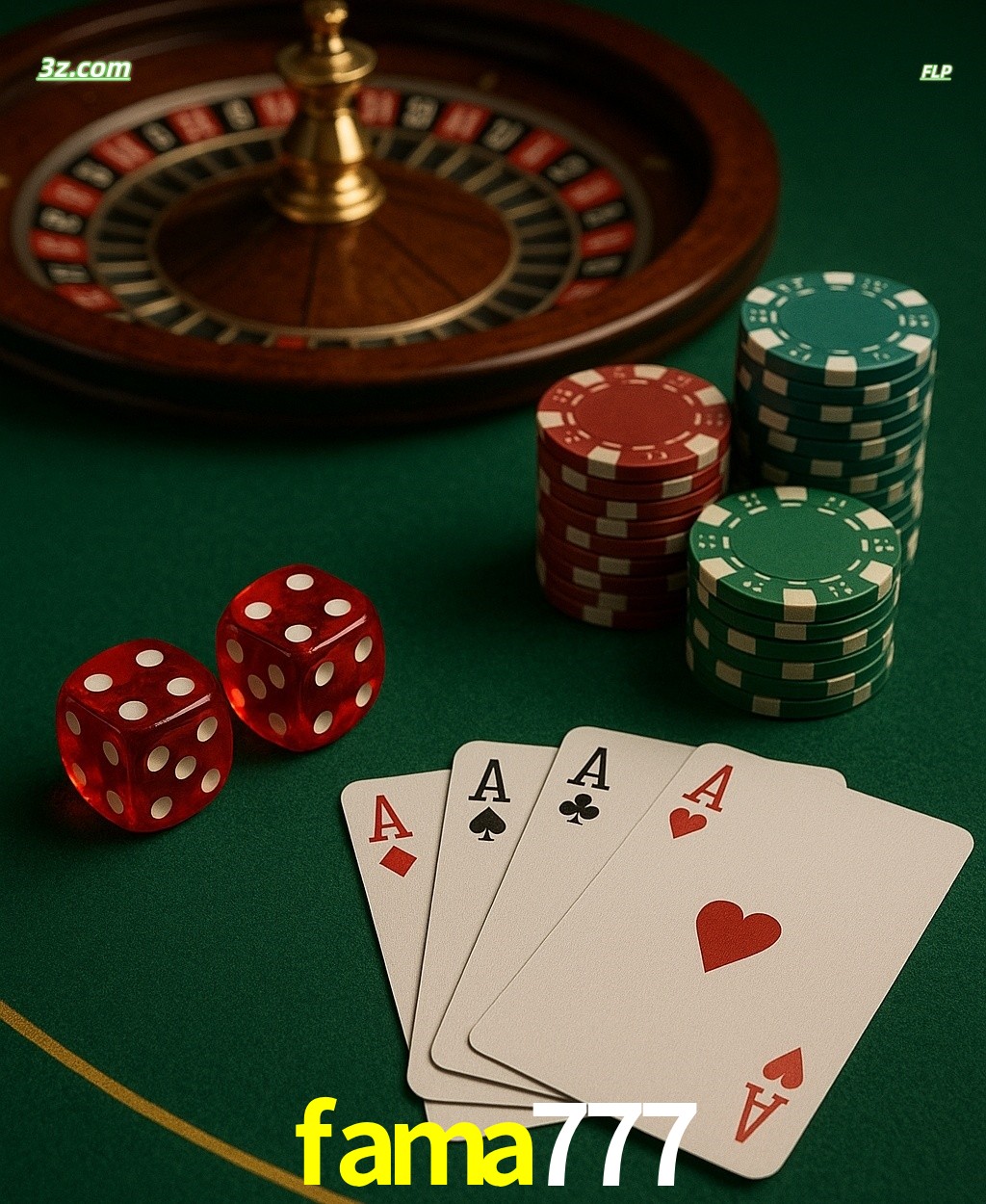Cassino online fama777 com jogos de mesa: roleta, dados, pôquer e fichas